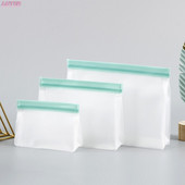 Naujas nesandarus maisto laikymo maišelis, daugkartinis silikoninis užtrauktuku užrakinamas maišelis, naudojamas užšaldymui ir maisto konservavimui