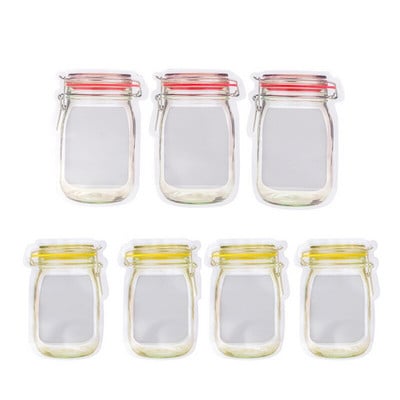 7 bucăți Sticle Prospețime Pachet Protecție Ziplock Geanta Depozitare Alimente Biscuiți Gustare Alimente pentru copii