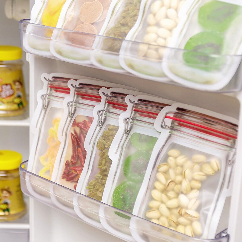 7 bucăți Sticle Prospețime Pachet Protecție Ziplock Geanta Depozitare Alimente Biscuiți Gustare Alimente pentru copii
