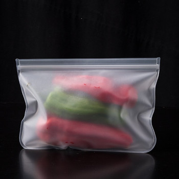 3PC Силиконова чанта за съхранение на храна Многократно изправена чанта с цип и затворена чанта Непропускливи контейнери Чанта за съхранение на храна Fresh Wrap Bolsas De Plastico