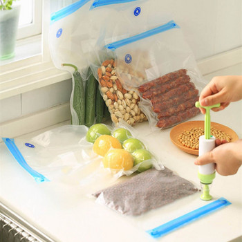 1PC чанта Ръчна помпа Ръчна вакуумна уредба за храна Sous Vide 5 размера Чанти с цип