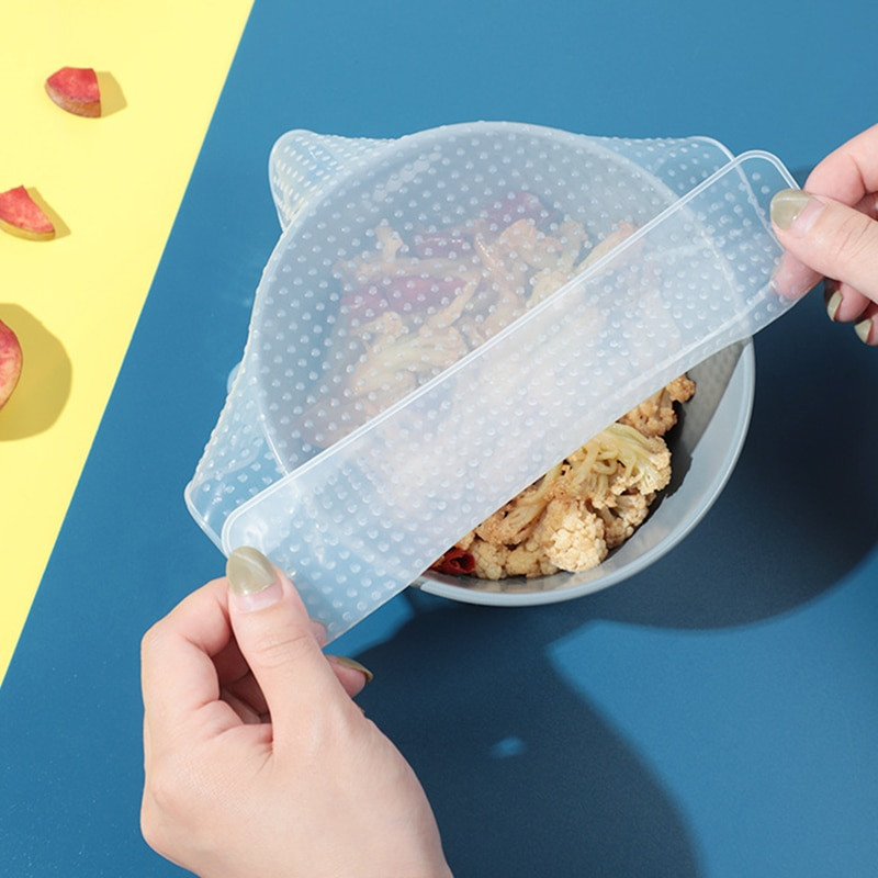 Silikonska prozirna folija za višekratnu upotrebu Hladnjak za hranu Mikrovalna pećnica Spremnik za pohranu svježe hrane Brtveni poklopac Kuhinjski alat otporan na prašinu