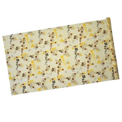 Újrafelhasználható méhviasz élelmiszercsomagoló tekercs, hulladékmentes, környezetbarát, fenntartható, rugalmas fedőfedő tömítő élelmiszer-tároló snack-csomagolások 100x33 cm