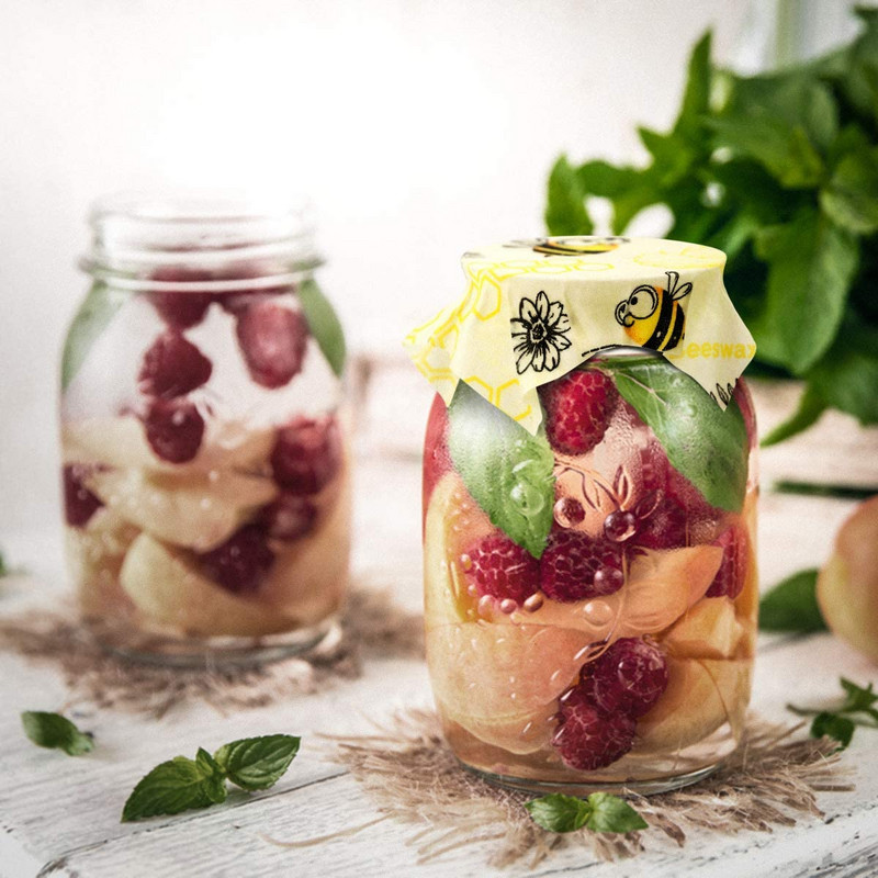 Újrafelhasználható méhviasz élelmiszercsomagoló tekercs, hulladékmentes, környezetbarát, fenntartható, rugalmas fedőfedő tömítő élelmiszer-tároló snack-csomagolások 100x33 cm