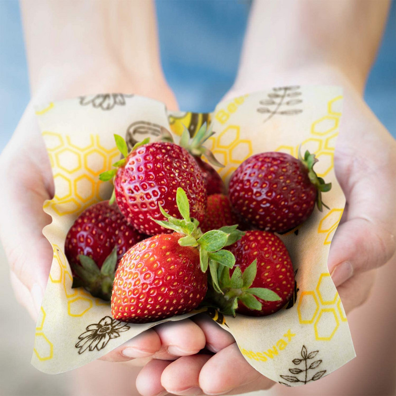 Újrafelhasználható méhviasz élelmiszercsomagoló tekercs, hulladékmentes, környezetbarát, fenntartható, rugalmas fedőfedő tömítő élelmiszer-tároló snack-csomagolások 100x33 cm