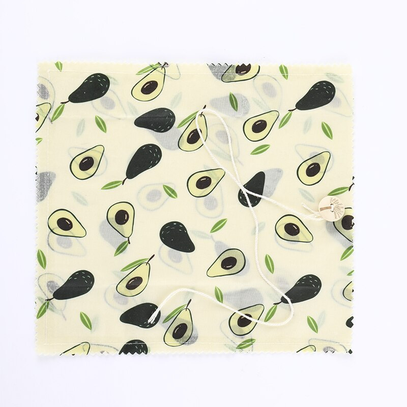 Bičių vaško maisto įvyniojimas su mygtuku Ekologiškas virtuvės įvynioklis, pakeičiantis ekologišką natūralų bičių vašką, daugkartinio naudojimo mišraus rašto bičių vaško įvyniojimas