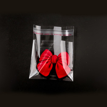 100Pcs Πλαστική διαφανής OPP Αυτοκόλλητη τσάντα σφράγισης επανασφραγιζόμενη τσάντα για DIY χειροποίητα μπισκότα καραμέλα Σκουλαρίκι δαχτυλίδι μαλλιών