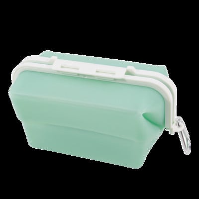 Πτυσσόμενη τσάντα αποθήκευσης τροφίμων σιλικόνης Επαναχρησιμοποιήσιμα στεγανά δοχεία λαχανικών φρούτων Θέρμανση μεσημεριανού γεύματος σε φούρνο μικροκυμάτων