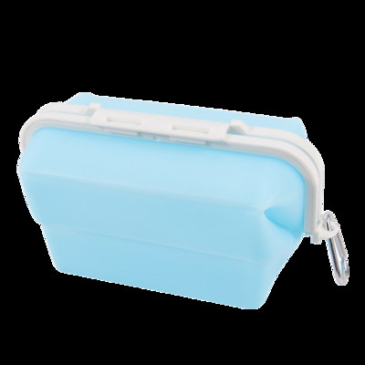 Πτυσσόμενη τσάντα αποθήκευσης τροφίμων σιλικόνης Επαναχρησιμοποιήσιμα στεγανά δοχεία λαχανικών φρούτων Θέρμανση μεσημεριανού γεύματος σε φούρνο μικροκυμάτων