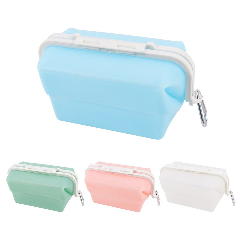 Πτυσσόμενη τσάντα αποθήκευσης τροφίμων σιλικόνης Επαναχρησιμοποιήσιμα στεγανά δοχεία λαχανικών φρούτων Θέρμανση μεσημεριανού γεύματος σε φούρνο μικροκυμάτων