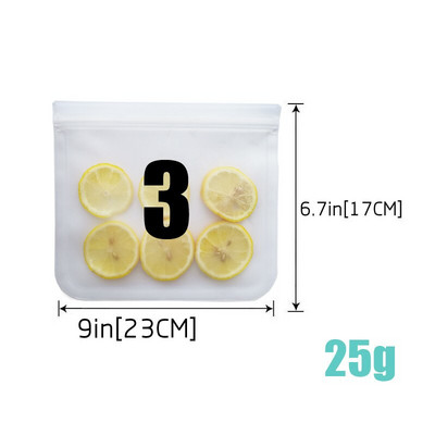 10 db PEVA szilikon élelmiszer tároló táska újrafelhasználható fagyasztó táska szivárgásmentes felső cipzáras táskák konyhai rendszerező frissen tartó táska