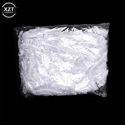 100 vnt./stal. Vienkartinis maisto dangtelis plastikinis įvynioklis Elastingi maisto dangteliai vaisių dubenims Puodeliai Dangteliai Sandėliavimas Virtuvė Šviežiai laikomas taupymo maišelis