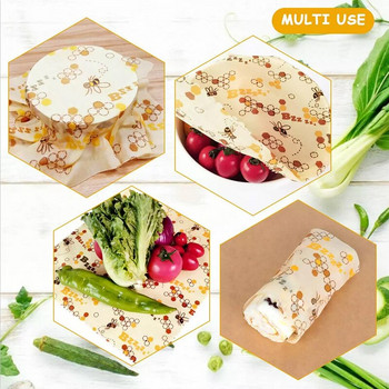 Опаковка за съхранение за многократна употреба Устойчиви органични плодове, зеленчуци, сирене Опаковъчна хартия за храна Без BPA и пластмаса Опаковка за храна без пчелен восък