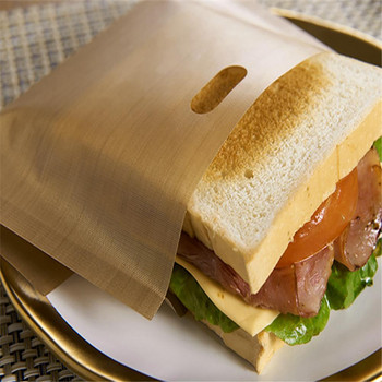 5 бр./компл. Торбичка за тостер за многократна употреба Незалепваща торбичка за хляб Торбички за сандвичи Тост от фибростъкло Микровълнова печка Нагряване Инструменти за сладкиши Съхранение в кухнята