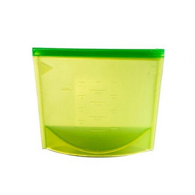 1000 ml-es újrafelhasználható szilikon élelmiszer-minőségű tároló táska Ebéd szendvics uzsonna folyékony ebéd gyümölcs fagyasztó cipzáros zacskó 4 szín