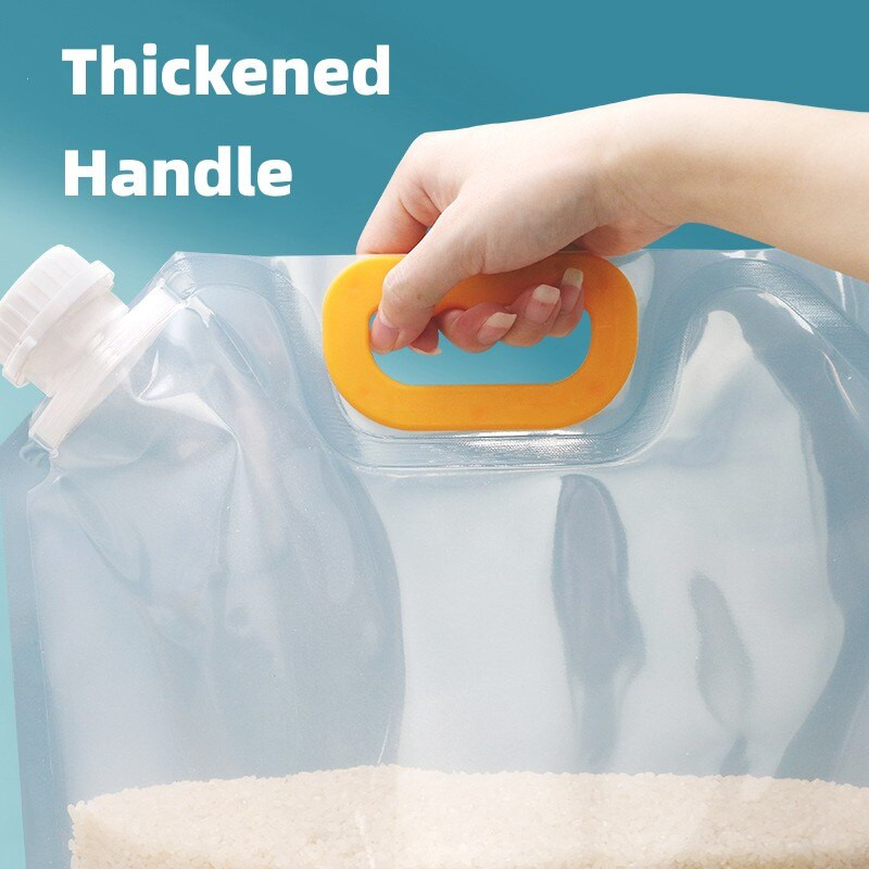 Rizscsomagoló zsák átlátszó szemek, lezárt zacskók Nedvességálló vastagított zacskó fúvókával Hordozható gabonaszemliszt tároló