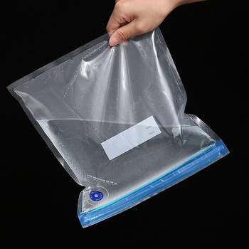 Τσάντα αποθήκευσης κουζίνας 2 τμχ Σακούλα φαγητού με κενό αέρα συμπιεσμένη τσάντα Organizer Τσάντα κενού κουζίνας Επαναχρησιμοποιήσιμη τσάντα κατάψυξης με διαφανές σφραγισμένο
