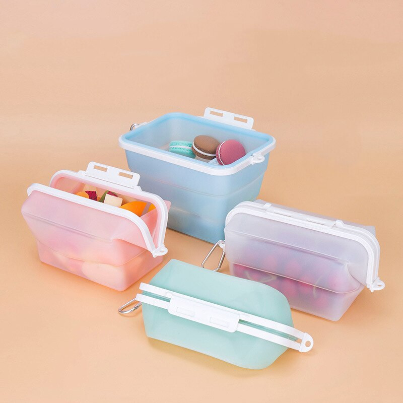 Cutie de depozitare a alimentelor, 1500 ml, punga de depozitare din silicon, care poate fi încălzită la cuptorul cu microunde, frigider, pungă pentru păstrarea în stare proaspătă, cutie pentru depozitarea alimentelor pentru fructe