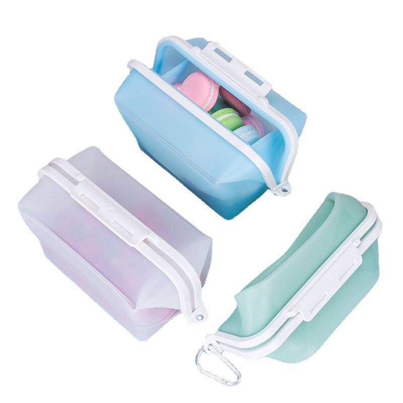 Cutie de depozitare a alimentelor, 1500 ml, punga de depozitare din silicon, care poate fi încălzită la cuptorul cu microunde, frigider, pungă pentru păstrarea în stare proaspătă, cutie pentru depozitarea alimentelor pentru fructe