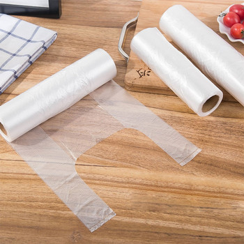Чанти за съхранение на храна Пластмасов вакуумен уплътнител Удебеляване Прозрачни торбички за пестене на храна Опаковка за храна Домашни аксесоари Нетоксични 100 бр./ролка
