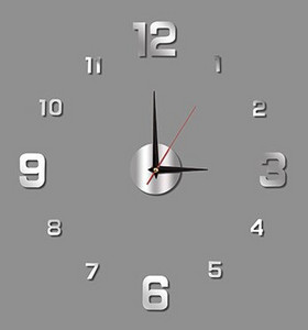 Uus helendav seinakell suur käekell Horloge 3D DIY akrüülpeegel Kleebised Kvarts Duvar Saat Klock Moodne Mute äratuskell