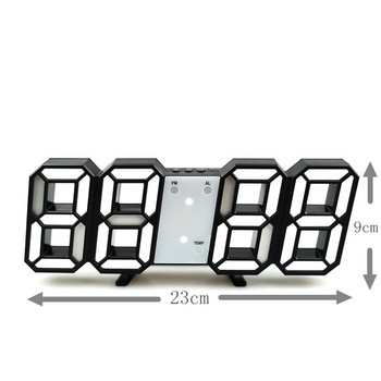 LED дигитален стенен часовник с 3 нива на яркост Будилник Стенен висящ часовник Стенен часовник Домашен декор
