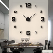 2022 Design modern Ceas mare de perete 3D DIY Ceasuri cuarț Ceasuri de modă Autocolante acrilice cu oglindă Living Decor Home Decor Horloge