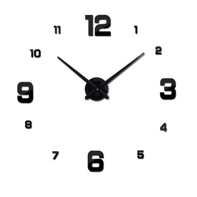 2022 Design modern Ceas mare de perete 3D DIY Ceasuri cuarț Ceasuri de modă Autocolante acrilice cu oglindă Living Decor Home Decor Horloge