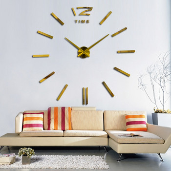 πώληση ρολόι τοίχου ρολόγια 3d diy ακρυλικά αυτοκόλλητα καθρέφτη Σαλόνι Χαλαζίας Needle Europe horloge δωρεάν αποστολή
