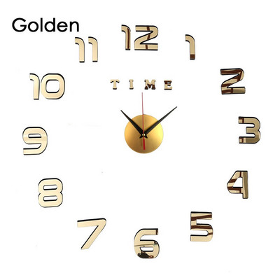 3D falióra tükör fali matricák Kreatív barkács faliórák Levehető művészeti matrica lakberendezési nappali kvarc tű forró