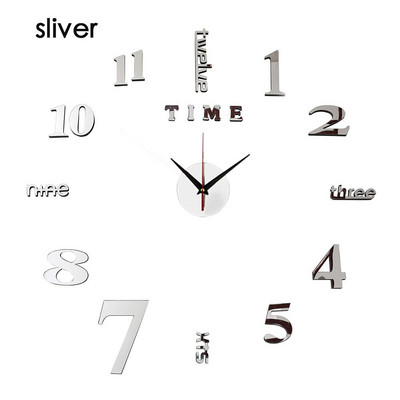 3D falióra tükör fali matricák Kreatív barkács faliórák Levehető művészeti matrica lakberendezési nappali kvarc tű forró