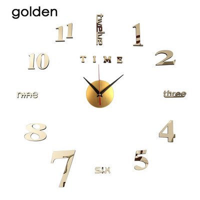 3D falióra tükör fali matricák Kreatív barkács faliórák Levehető művészeti matrica lakberendezési nappali kvarc tű forró