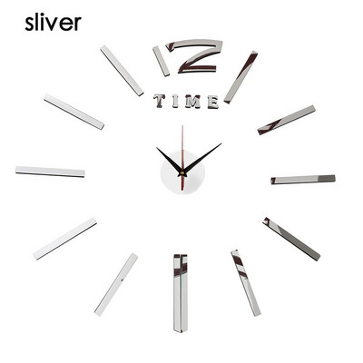 3D falióra tükör fali matricák Kreatív barkács faliórák Levehető művészeti matrica lakberendezési nappali kvarc tű forró