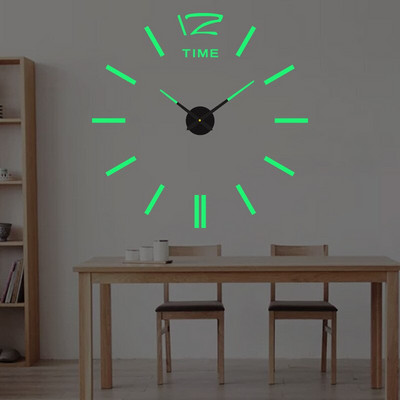 Liels 3D sienas pulkstenis Gaismas klasiskais sienas pulksteņi DIY digitālais pulkstenis sienas uzlīmes Klusais pulkstenis mājas viesistabas galda dekorēšanai