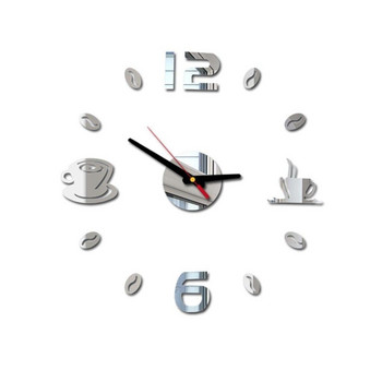 Ψηφιακό ρολόι τοίχου αυτοκόλλητο μοντέρνα σχεδίαση DIY κουζίνα σαλονιού Διακόσμηση σπιτιού Diy Quartz Needl