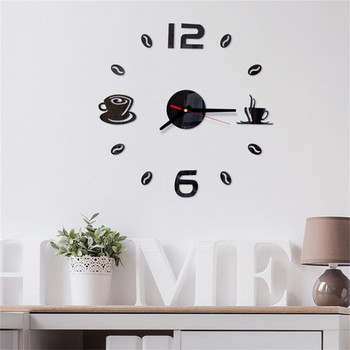 Ψηφιακό ρολόι τοίχου αυτοκόλλητο μοντέρνα σχεδίαση DIY κουζίνα σαλονιού Διακόσμηση σπιτιού Diy Quartz Needl
