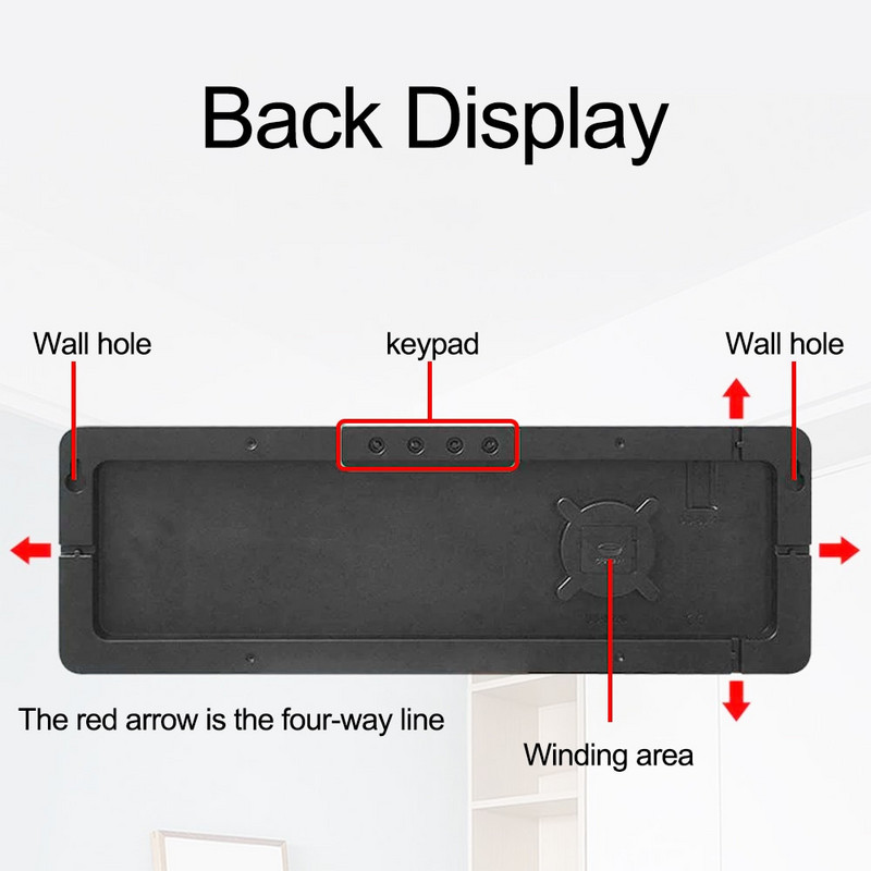 Tamea Didelis LED skaitmeninis sieninis laikrodis Nuotolinio valdymo pultelis Temp Data Savaitė Ekranas Atminties stalas Sieniniai dvigubi elektroniniai žadintuvai
