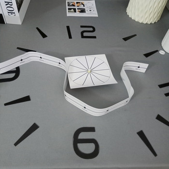 3D светещ стенен часовник без рамки Цифрови стенни часовници Направи си сам акрилни стикери за стена Кварцов безшумен часовник за стенен декор на домашен офис