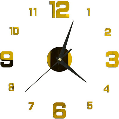 Ceas de perete luminos 3D Ceasuri de perete digitale fără cadru Autocolante de perete acrilice DIY Ceas silentios din cuarț pentru decorarea peretelui de acasă la birou