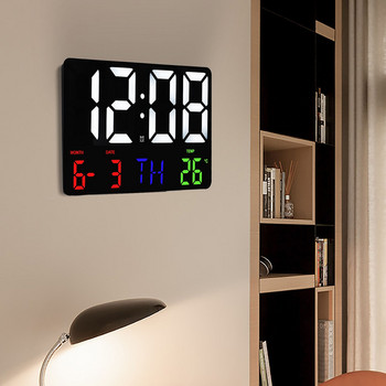 LED цифров стенен часовник голям екран температура дата ден дисплей електронен LED часовник с дистанционно управление холна декорация