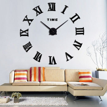 Направи си сам стенен петел Промоция Нов домашен декор Голямо римско огледало Модни модерни кварцови часовници Стикер за всекидневна Часовник