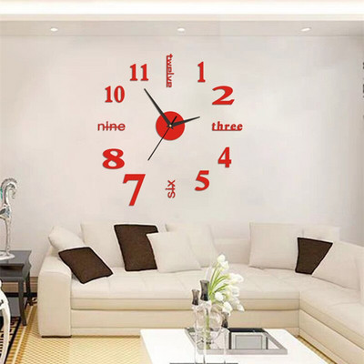 Šviečiantys „pasidaryk pats“ kvarciniai laikrodžiai, 3D arabiški skaitmenys, akrilo veidrodinis sieninis laikrodis lipdukas Mados namų dekoravimo svetainės lipdukas