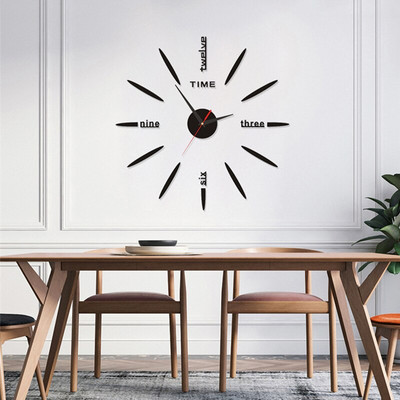 Šviečiantys „pasidaryk pats“ kvarciniai laikrodžiai, 3D arabiški skaitmenys, akrilo veidrodinis sieninis laikrodis lipdukas Mados namų dekoravimo svetainės lipdukas