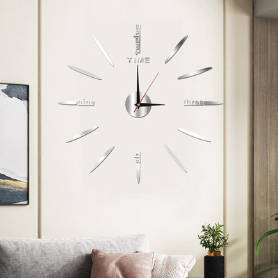 Šviečiantys „pasidaryk pats“ kvarciniai laikrodžiai, 3D arabiški skaitmenys, akrilo veidrodinis sieninis laikrodis lipdukas Mados namų dekoravimo svetainės lipdukas