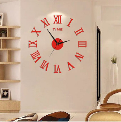 Šviečiantys „pasidaryk pats“ kvarciniai laikrodžiai, 3D arabiški skaitmenys, akrilo veidrodinis sieninis laikrodis lipdukas Mados namų dekoravimo svetainės lipdukas