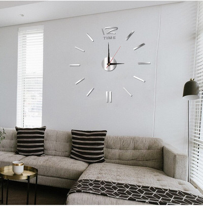 Šviečiantys „pasidaryk pats“ kvarciniai laikrodžiai, 3D arabiški skaitmenys, akrilo veidrodinis sieninis laikrodis lipdukas Mados namų dekoravimo svetainės lipdukas