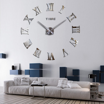 специална оферта акрилно огледало стенен часовник направи си сам стикери часовници с натюрморт часовници за всекидневна декорация на дома модерен кварцов часовник