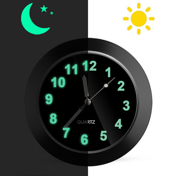 Кварцов часовник с автоматичен измервателен уред Водоустойчив автомобилен вентилационен часовник Залепващ се хладилник Прозорец Кухненски светещи часовници
