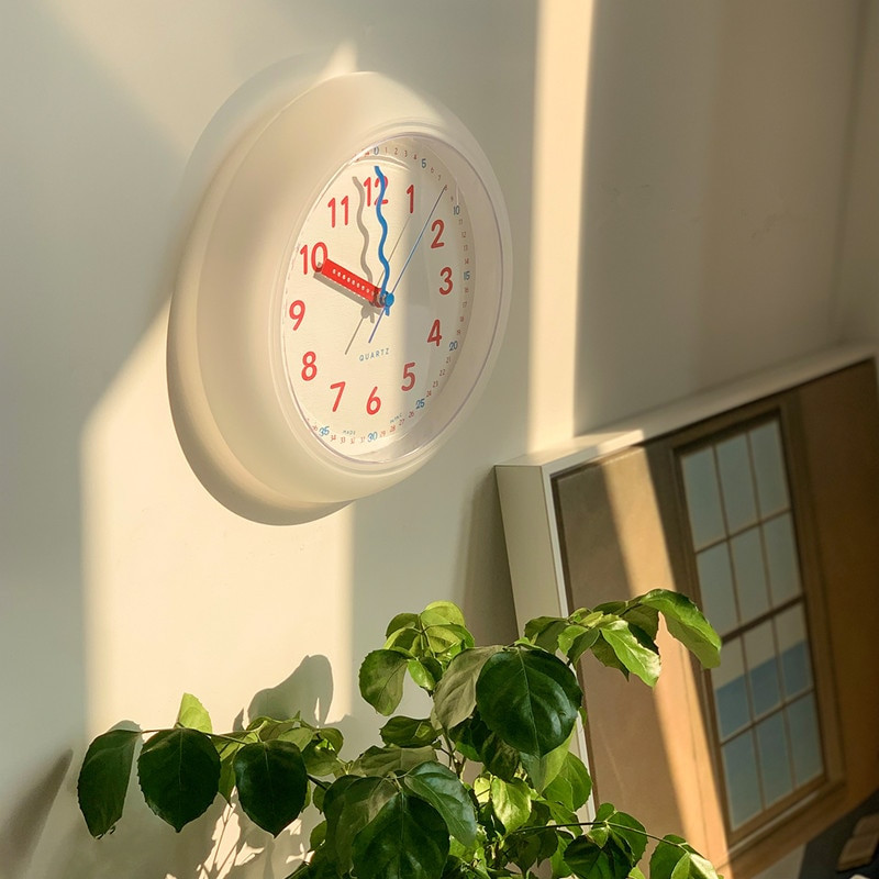 CuteLife műanyag sárga modern falióra Aranyos nappali lakberendezési asztali óra Kreatív ajándék gyerekeknek hálószoba néma óra