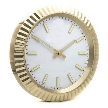 Светещ стенен часовник Часовник с метално изкуство Голям метален евтин стенен часовник Календар от неръждаема стомана Светещ часовник